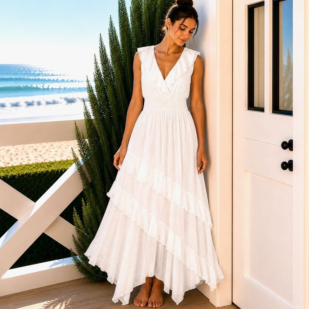 Anthropologie Kings Road Sz XL Maxi Dress Cottagecore Romantic Coquette Feminine
